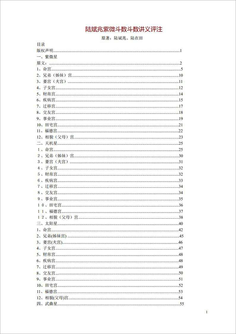 Lu Bin Zhaoge – Commentary on Zi Wei Dou Numeral (297 pages).pdf