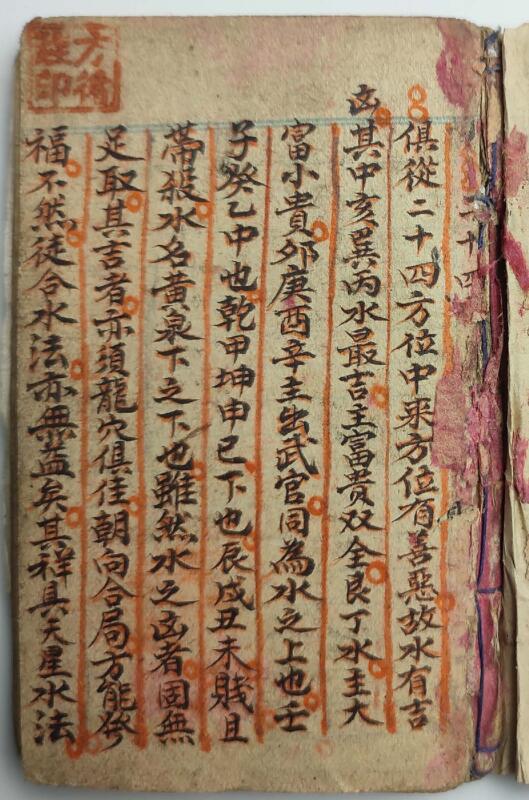 Hand-copied Fengshui ancient book “The Handbook of Acupuncture Points in the Palm of the Palm”, a rare manuscript of geography and geology, page 51——