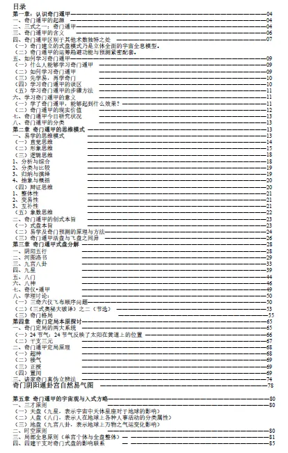 Xue Denglin 2010 Qimen advanced class textbook handout
