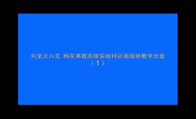 Liu Wenyuan’s 2008 Plum Blossom Yishu Liuyao Advanced Practical Special Training Face-to-face Class Video 83 Videos